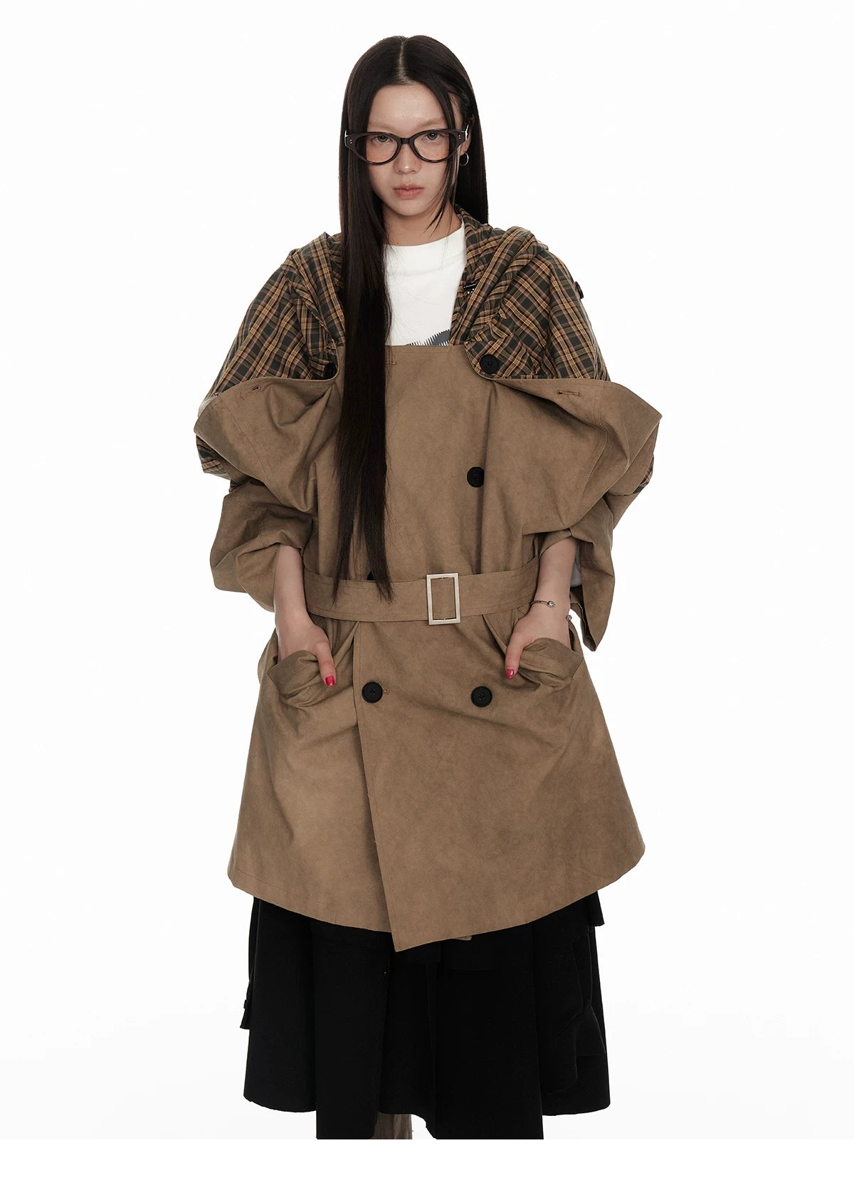 Textured Hooded Lining Jacket