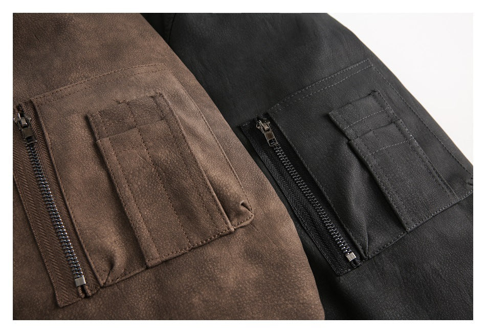 Chaqueta de vuelo unisex vintage de dos piezas con capucha