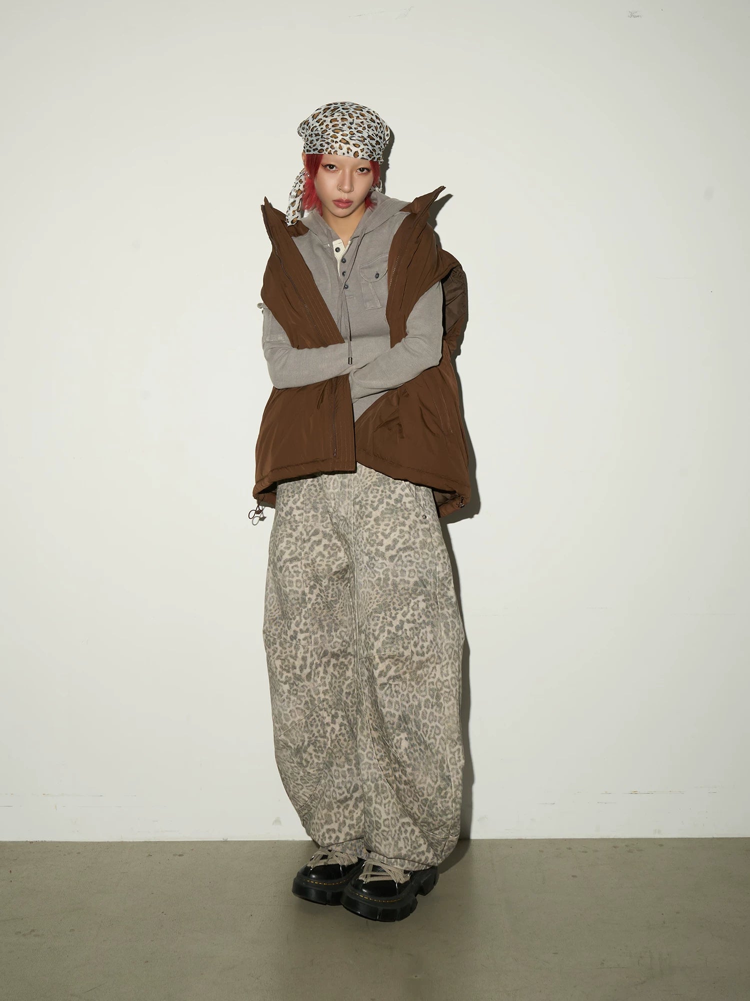Multi-Pocket Button Knit Hoodie