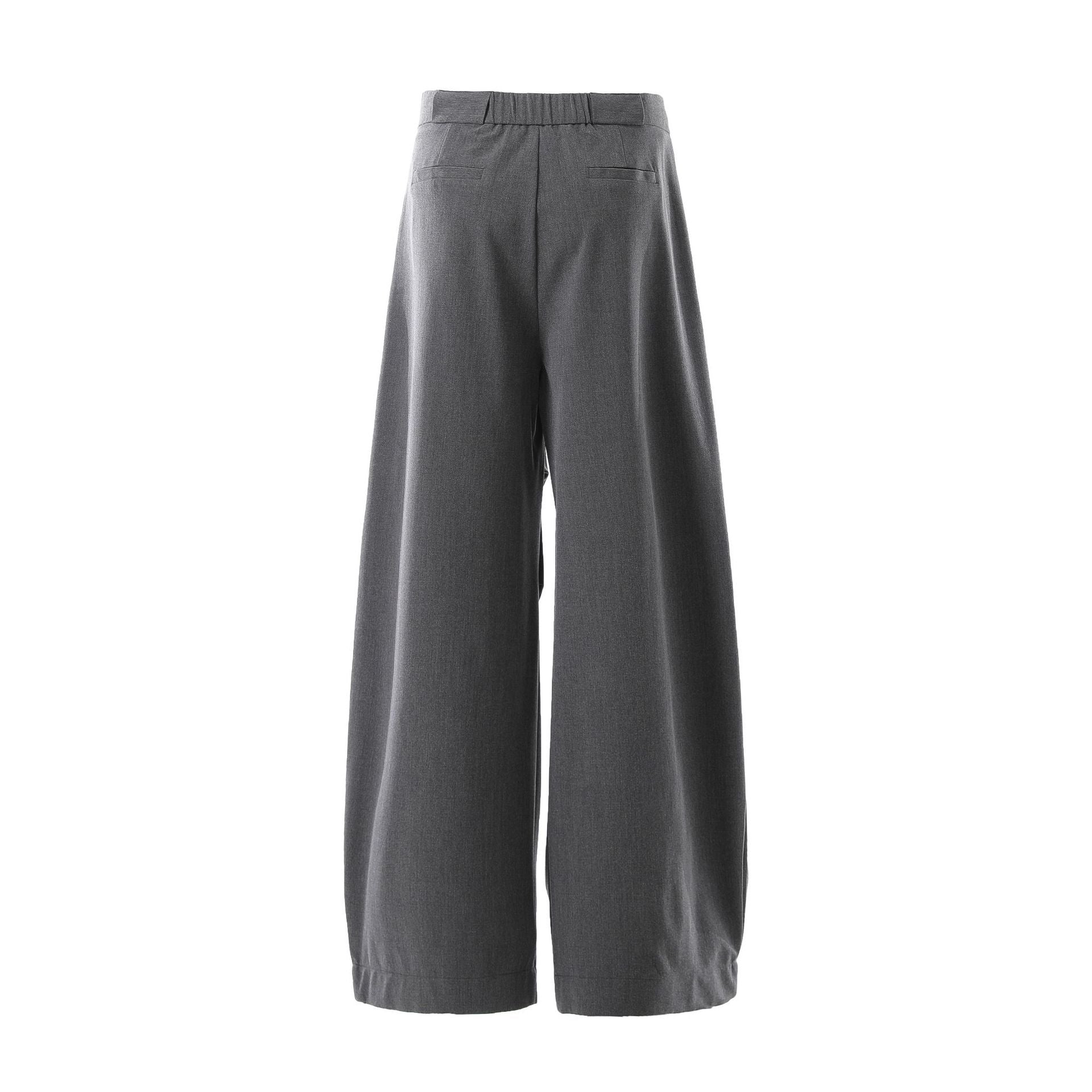Deconstruction Pleats Curved Trousers