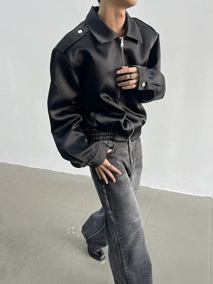 Heavyweight PU Leather Short Jacket