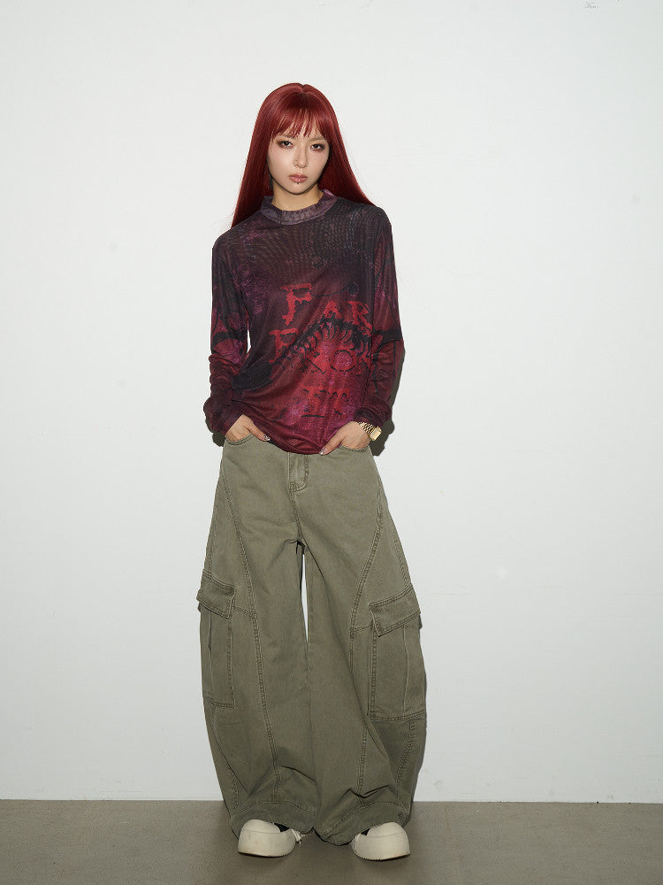 Ink Wash Long Sleeve T-Shirt