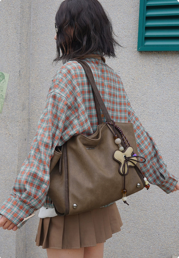 Duohua Autumn and Winter 2024 New Large-capacity Commuter Tote Bag Sweet Cool Niche Design Shoulder Bag Versatile and Casual
