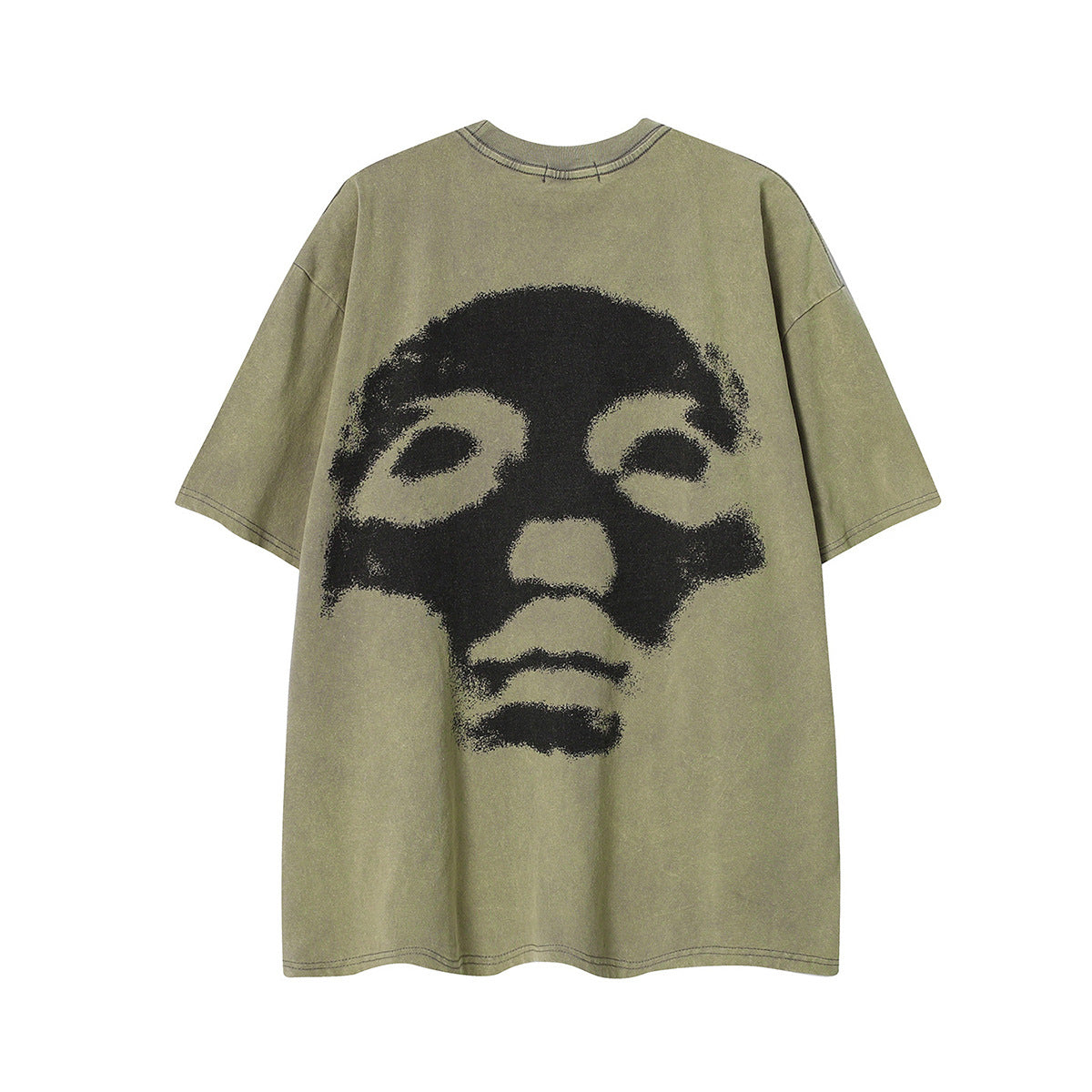 Washed Mask Art Print Short Sleeve T-Shirt