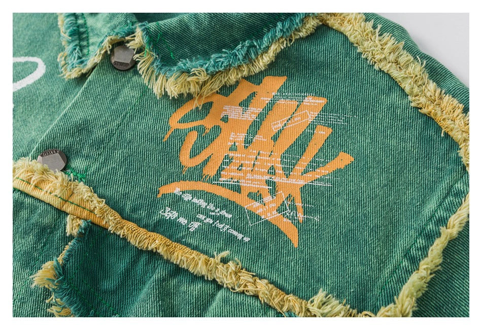 Overdyed Loose Denim Jacket