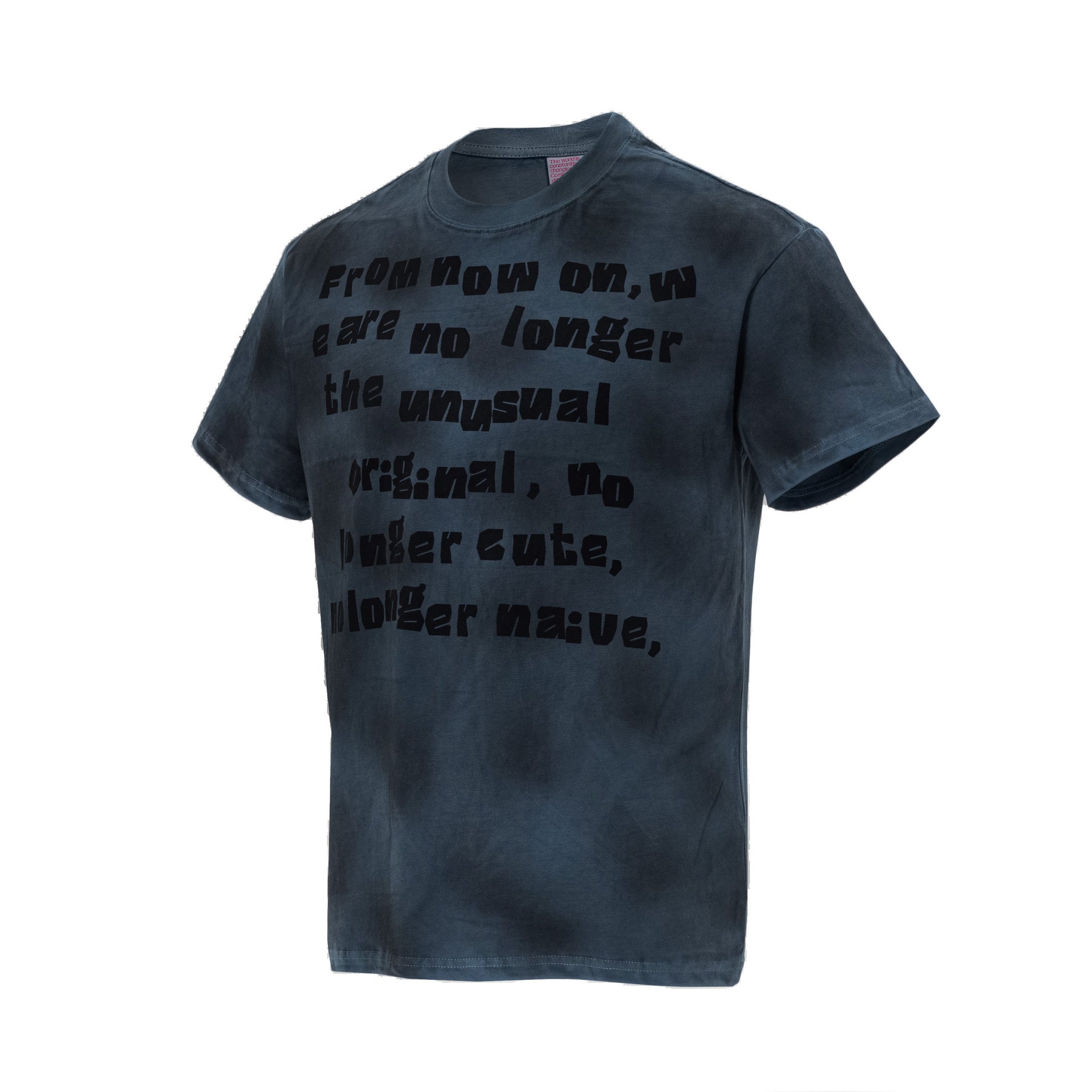 Washed Dirty Letter Print Short Sleeve T-Shirt