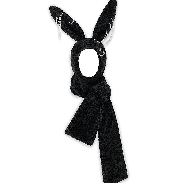 Rabbit Plush Ear Scarf Hat