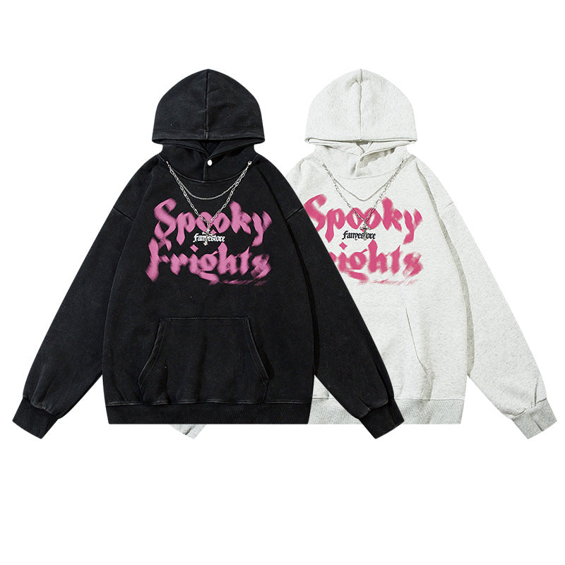 Letter Print Pullover Hoodie