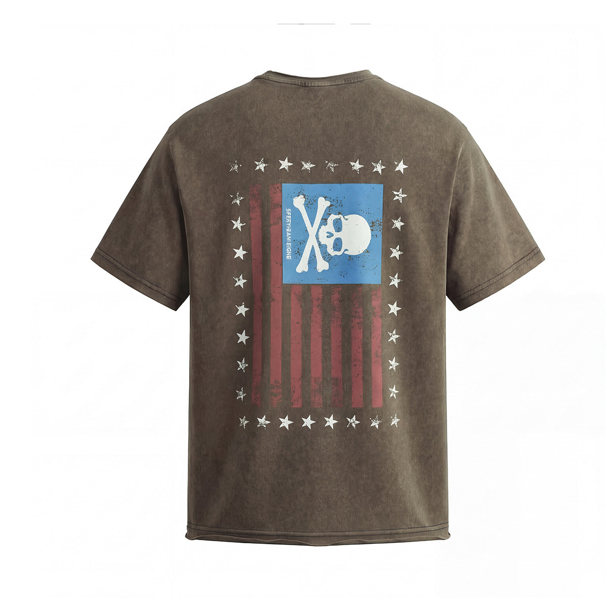 Skull Flag Washed Short Sleeve T-Shirt