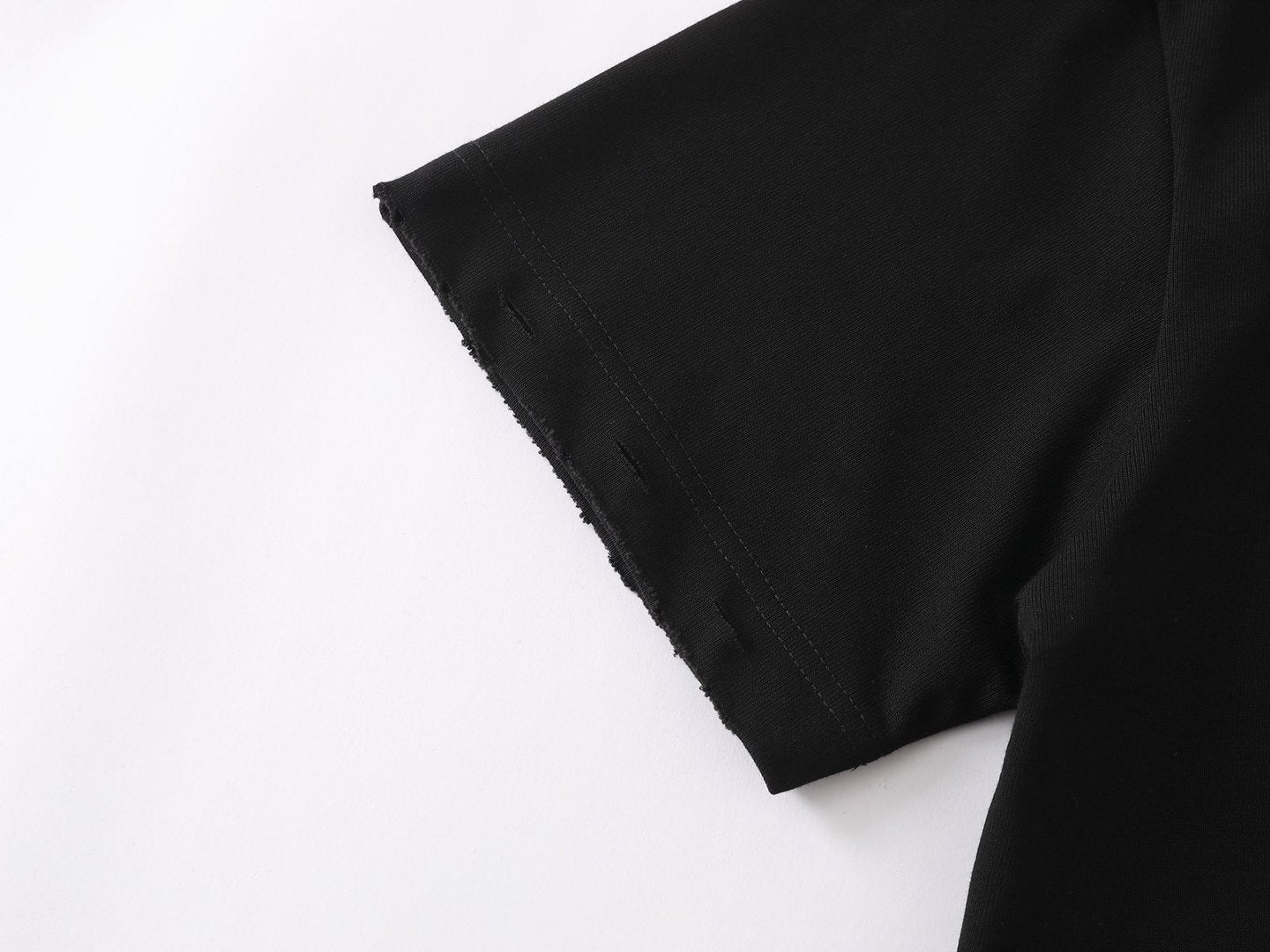 Oversize Damage Plain Short Sleeve T-Shirt