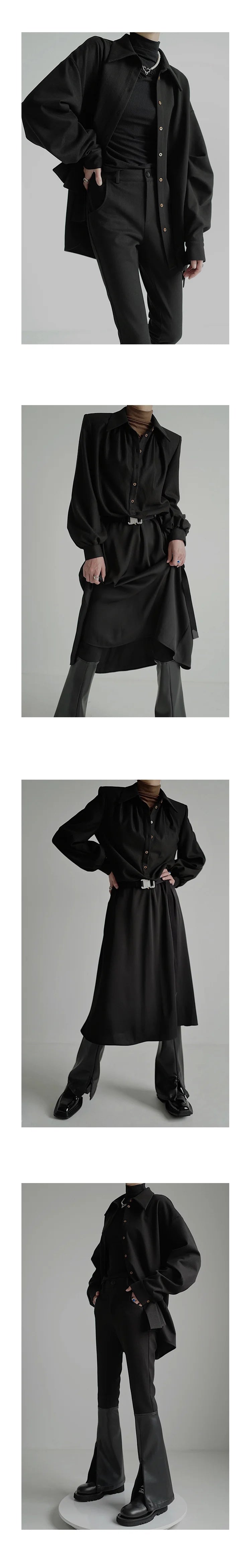 Stand Neck Asymmetric Long Sleeve Knit Top