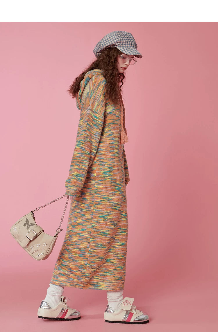 Hooded Knit Sweater Dress