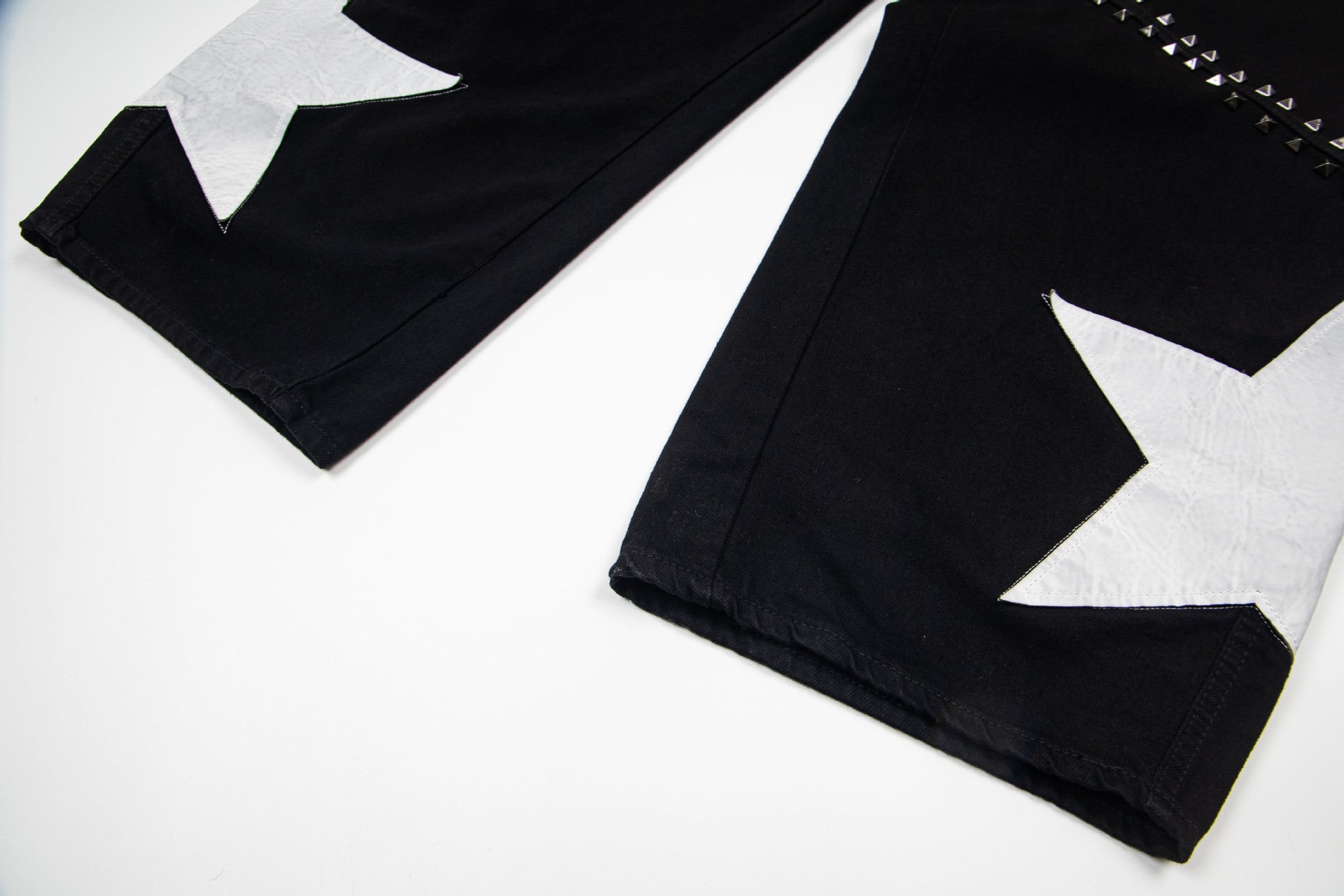 Star Studs Wide Leg Denim Jeans