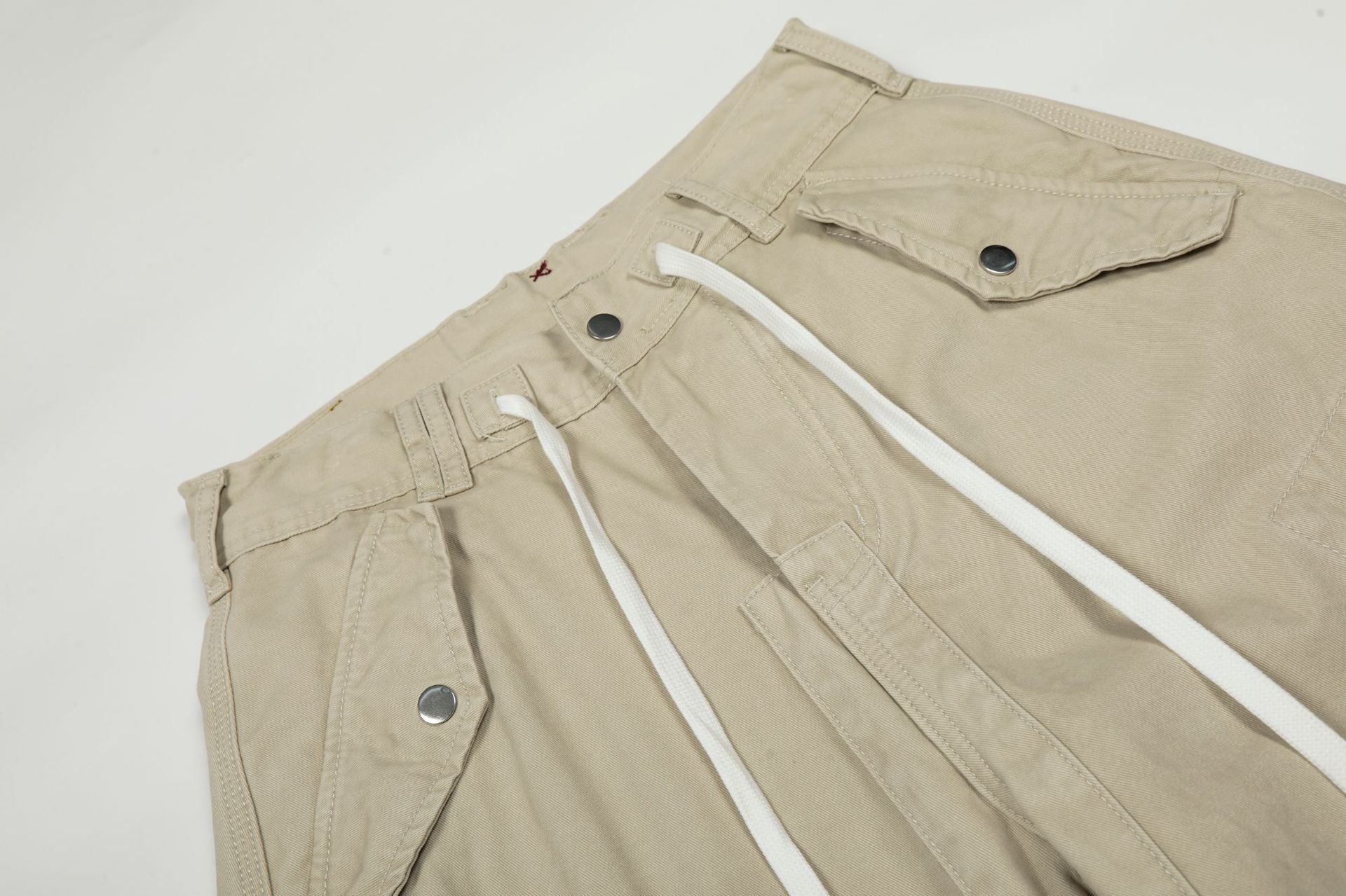 Drawstring Cargo Wide Leg Pants