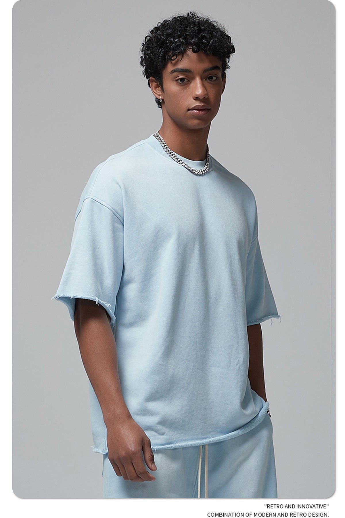 Oversize Spray-dyed Short-sleeve T-shirt & Spray-dyed Short Sweatpants Setup