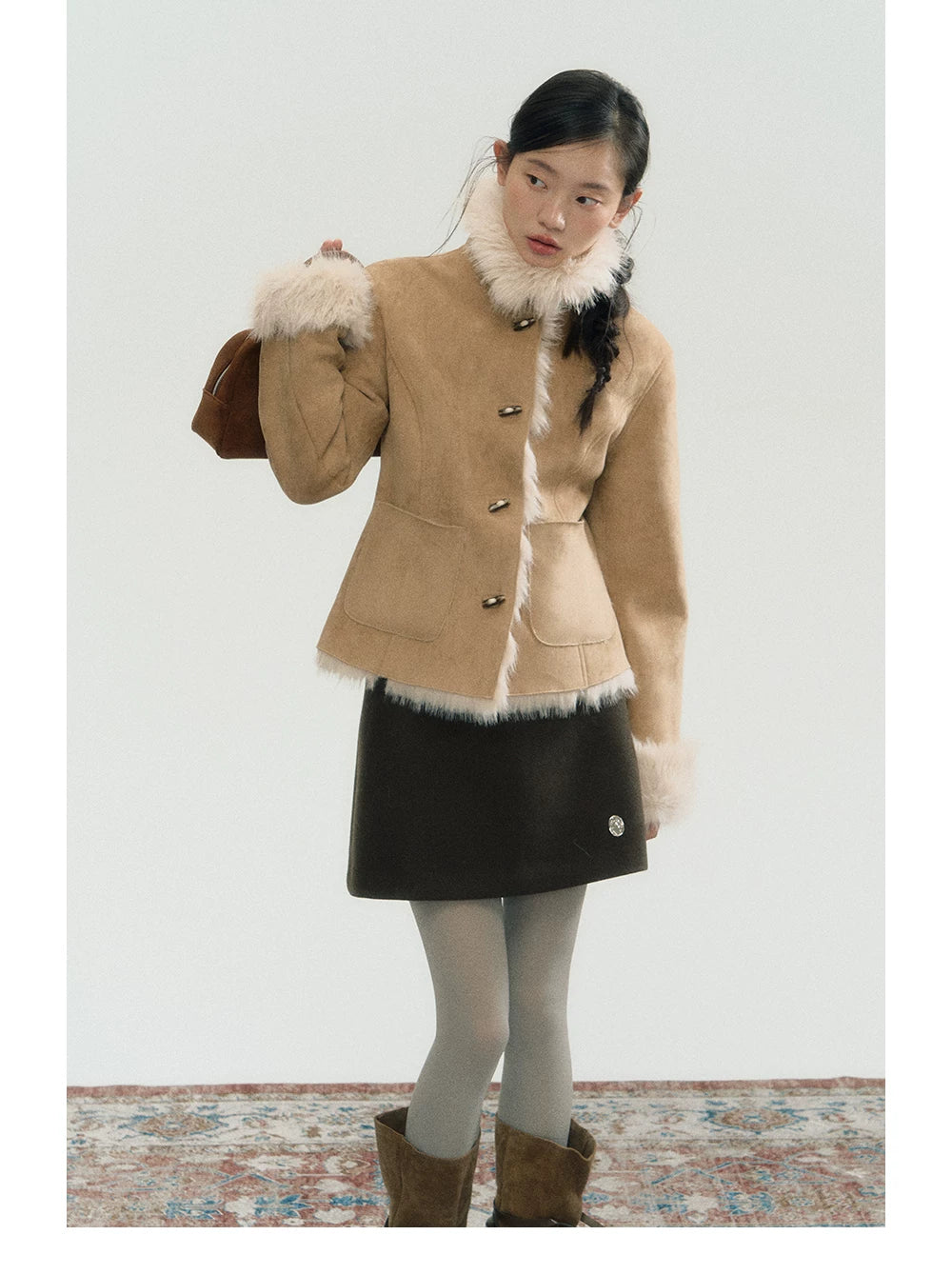 Fake Shearling Thick Jacket