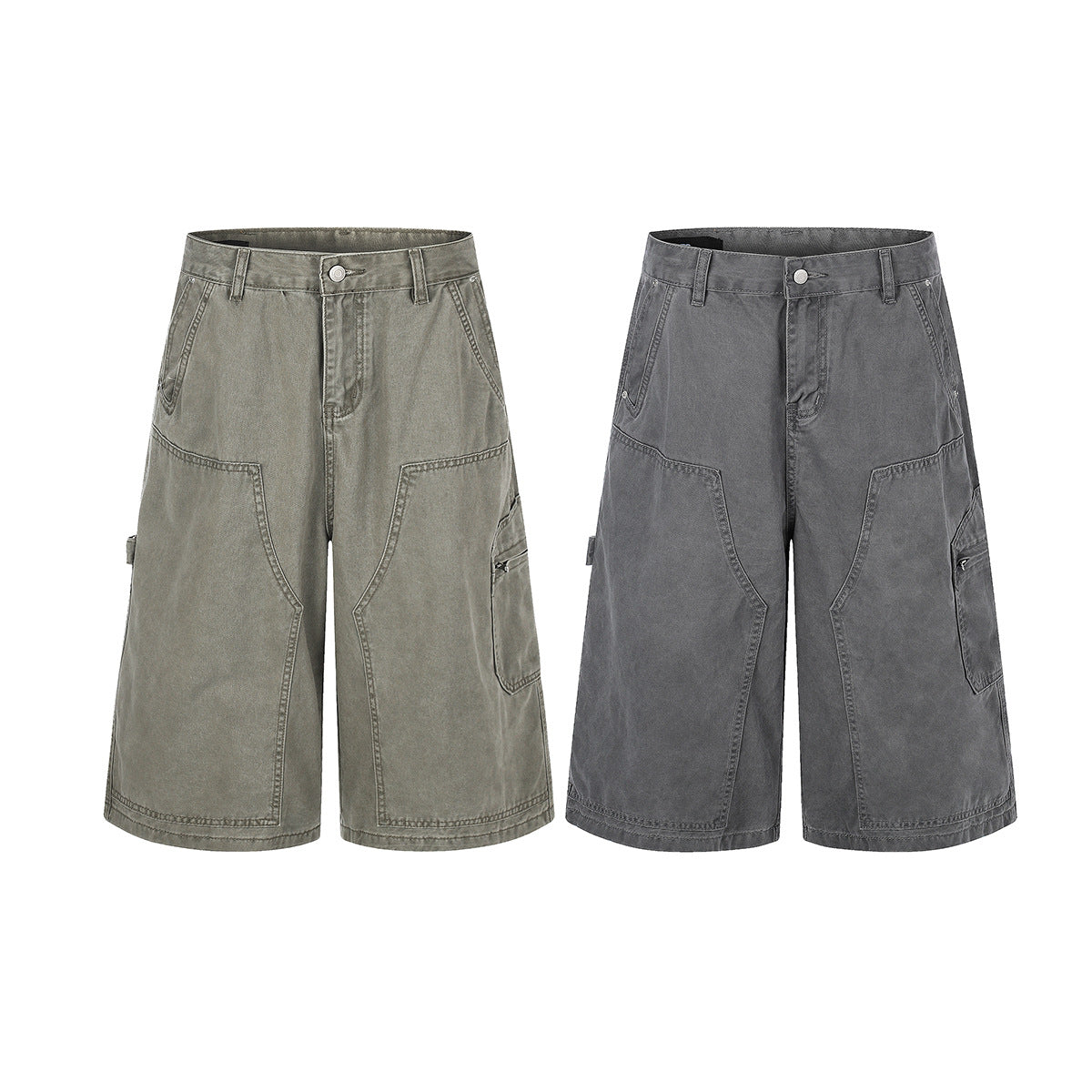 Washed Cargo Jort