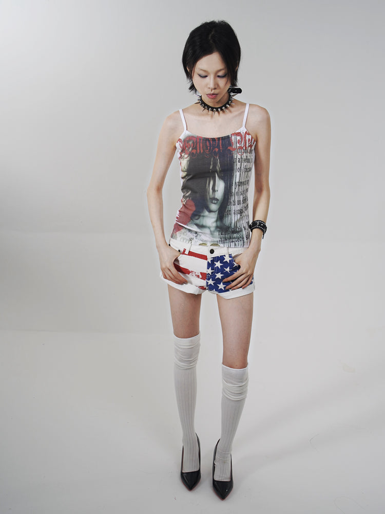 Graffiti Girl Print Camisole