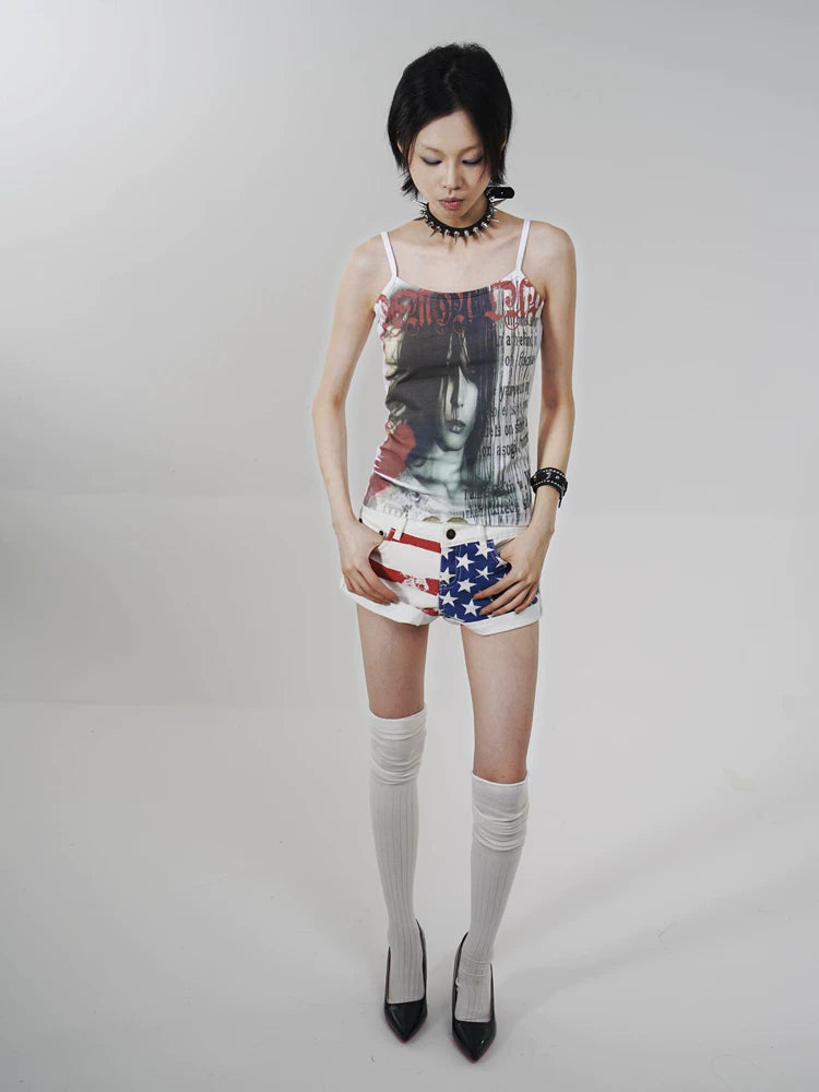 Graffiti Girl Print Camisole