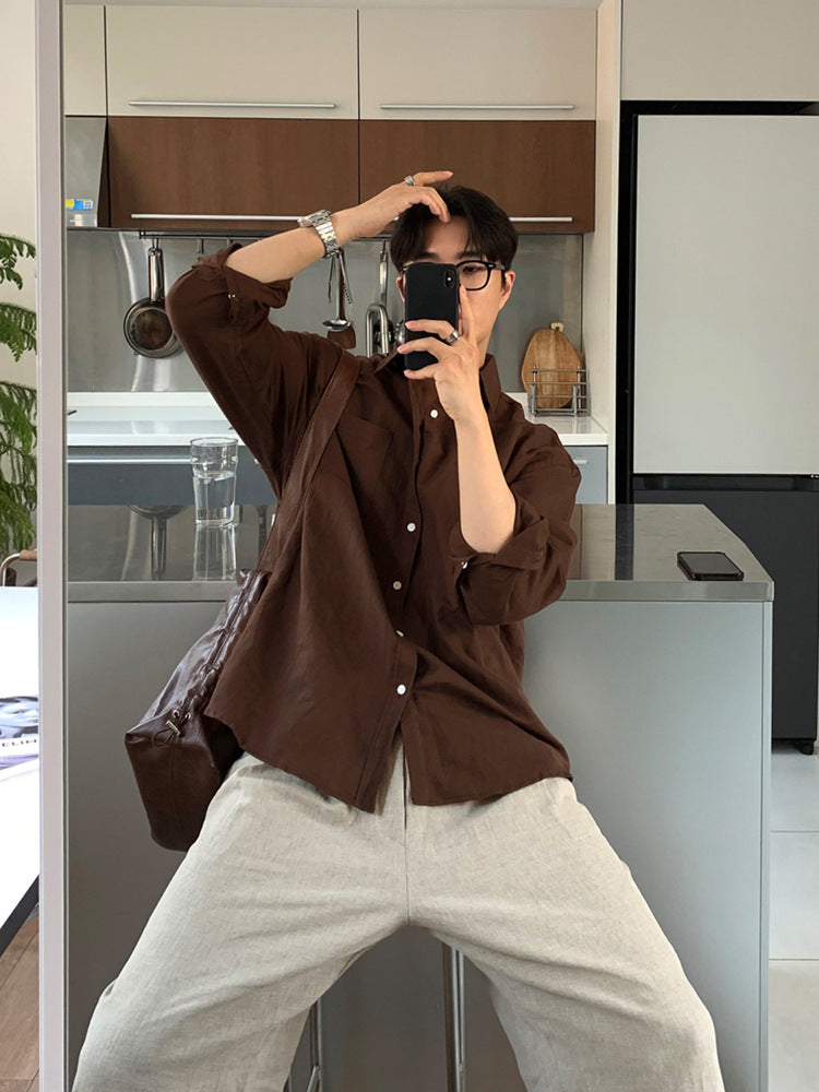 Cotton linen Long-Sleeved Shirt