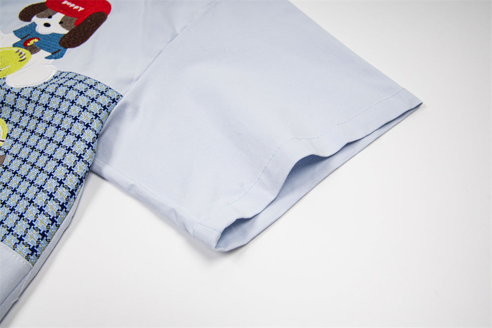 Oversize-Button-up-Hemd im Cartoon-Vibe