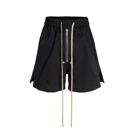 Bermuda Jeans Esportiva de Perna Larga com Fenda Lateral - Preto / M