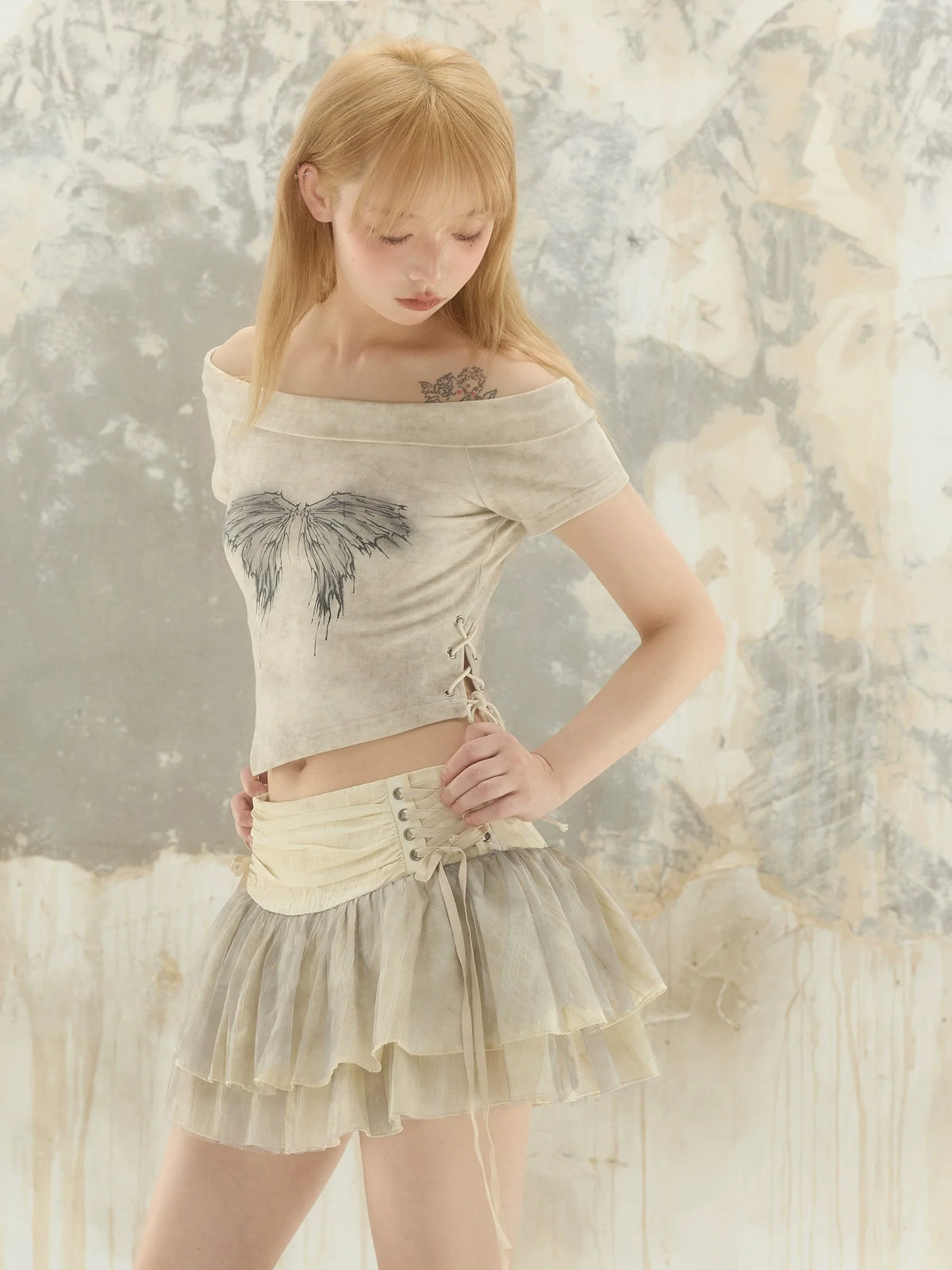 Beige skirt