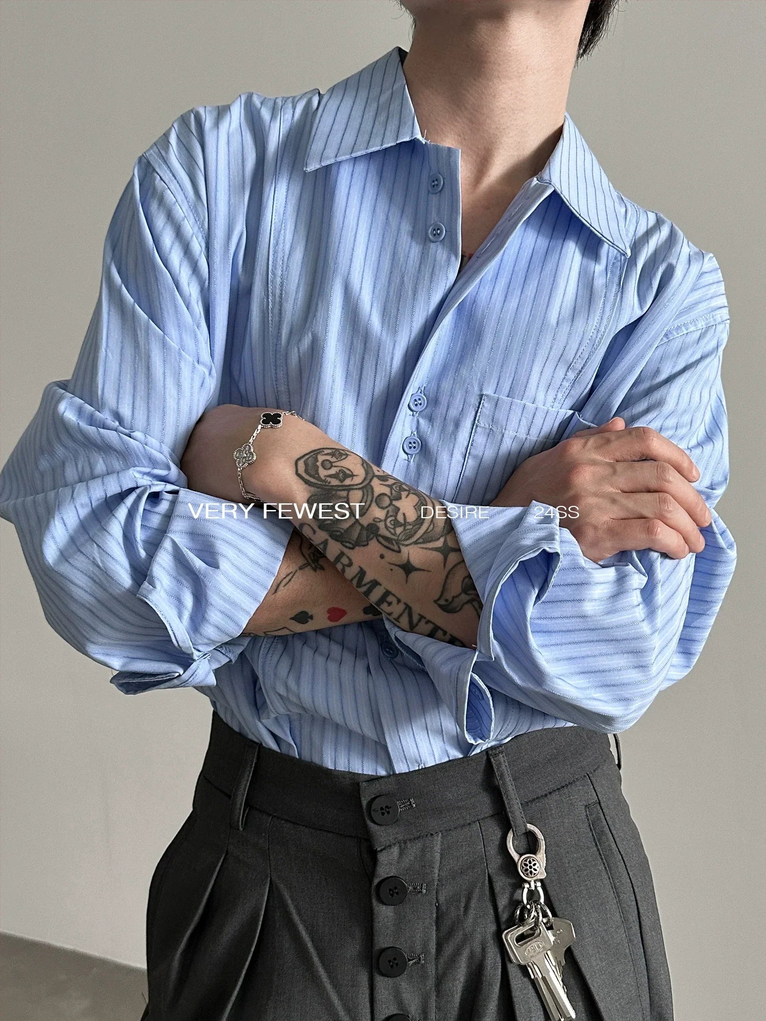 Stripe Loose Long Sleeve Shirt