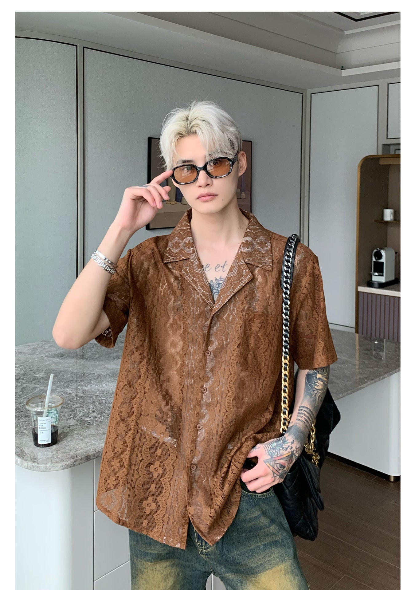 Camisa Jacquard Retro Niche