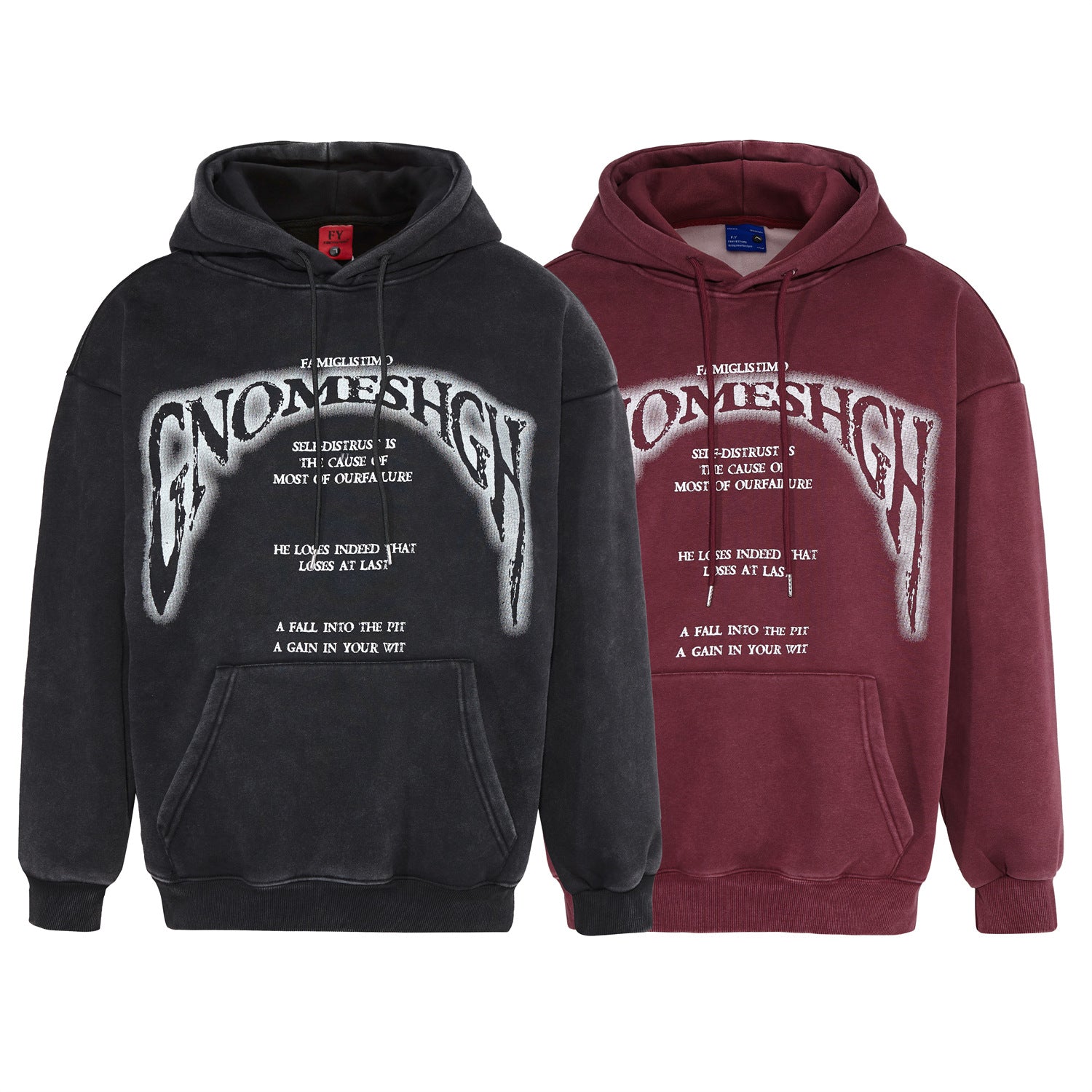 Oversize Letter Print Pullover Hoodie