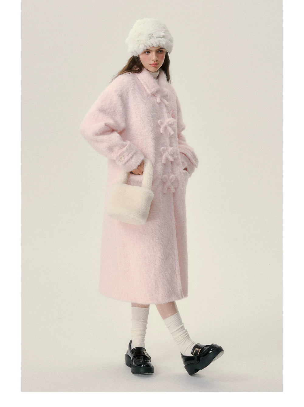 Mid-Length Thick Fake Fur Coat