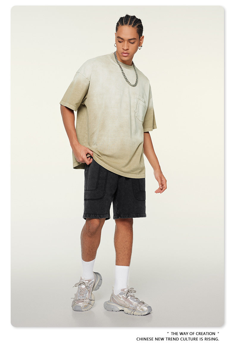 Washed Heavyweight Short Sleeve T-Shirt & Short Sweatpants Setup