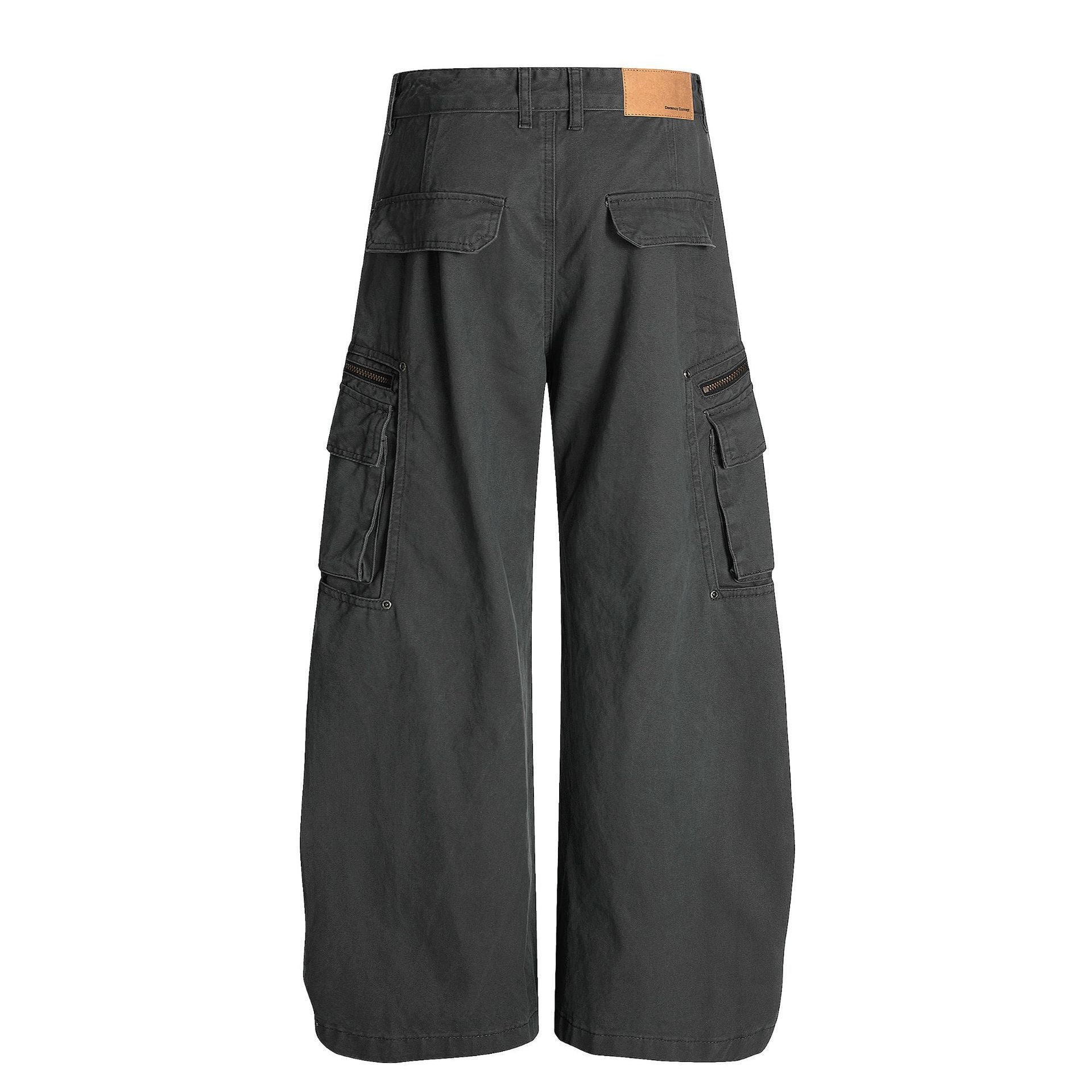 Zip Pocket Cargo Wide Leg Pants