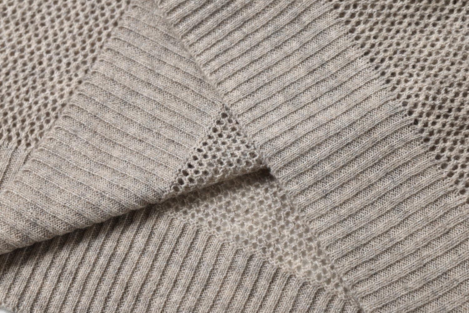 Openwork Short Sleeve Knit Polo Shirt