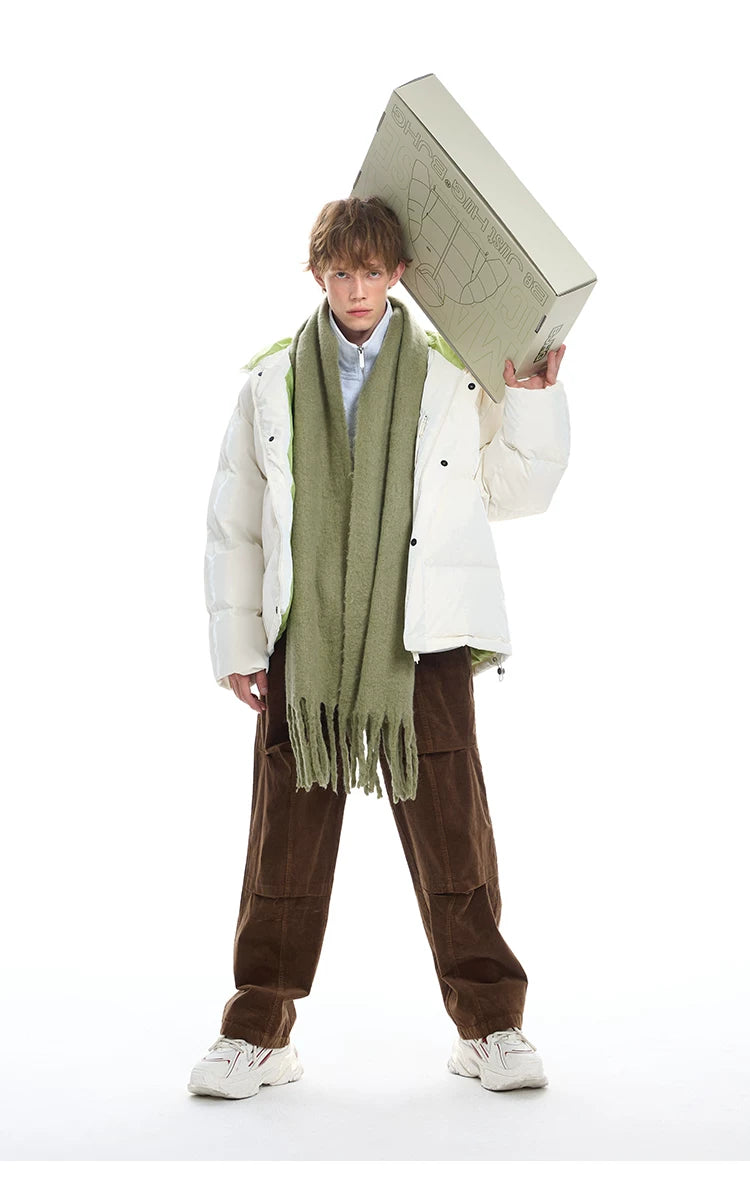 Oversize Hooded White Duck Down Jacket