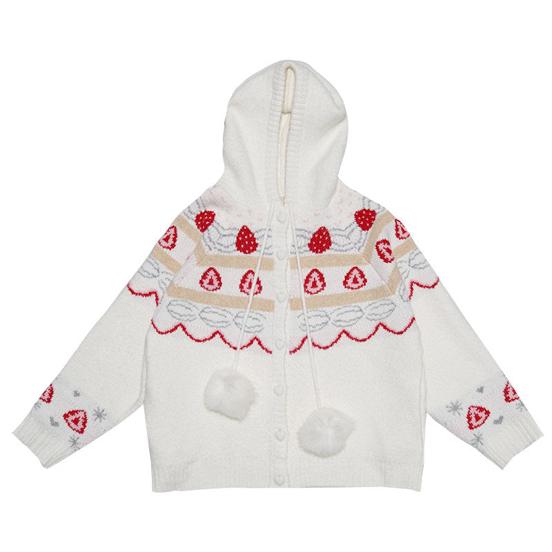 Cake Hooded Knit Cardigan