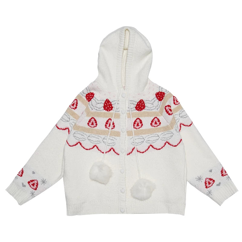Cake Hooded Knit Cardigan