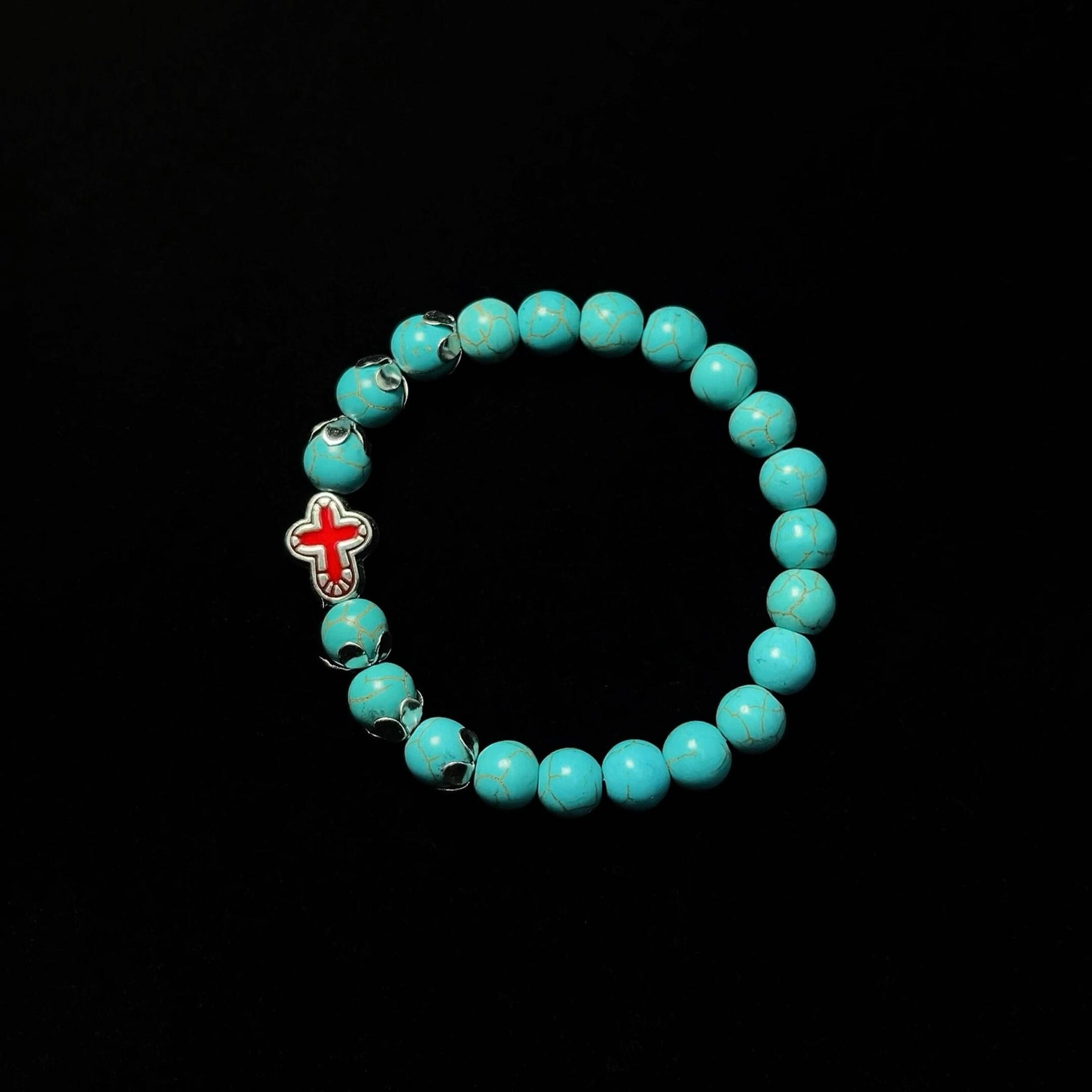 Vintage Turquoise cross bracelet