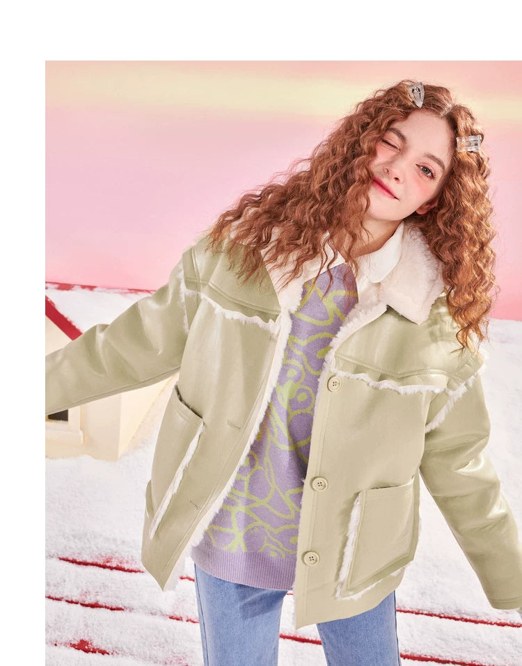 Suede Fur Collar Jacket