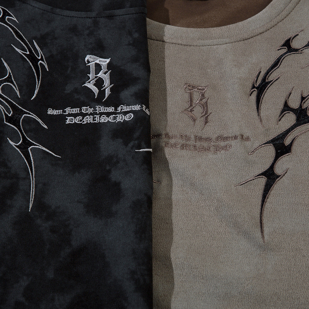 Washed Thorn Print Short Sleeve T-Shirt