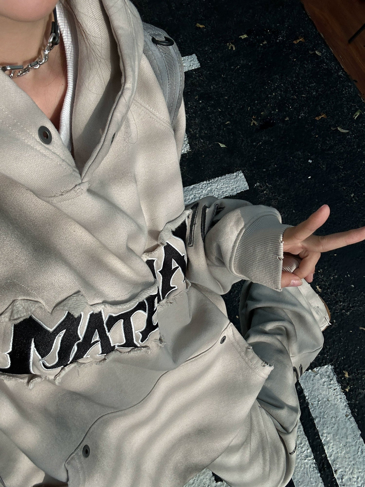 Patchwork Oversize Hoodie