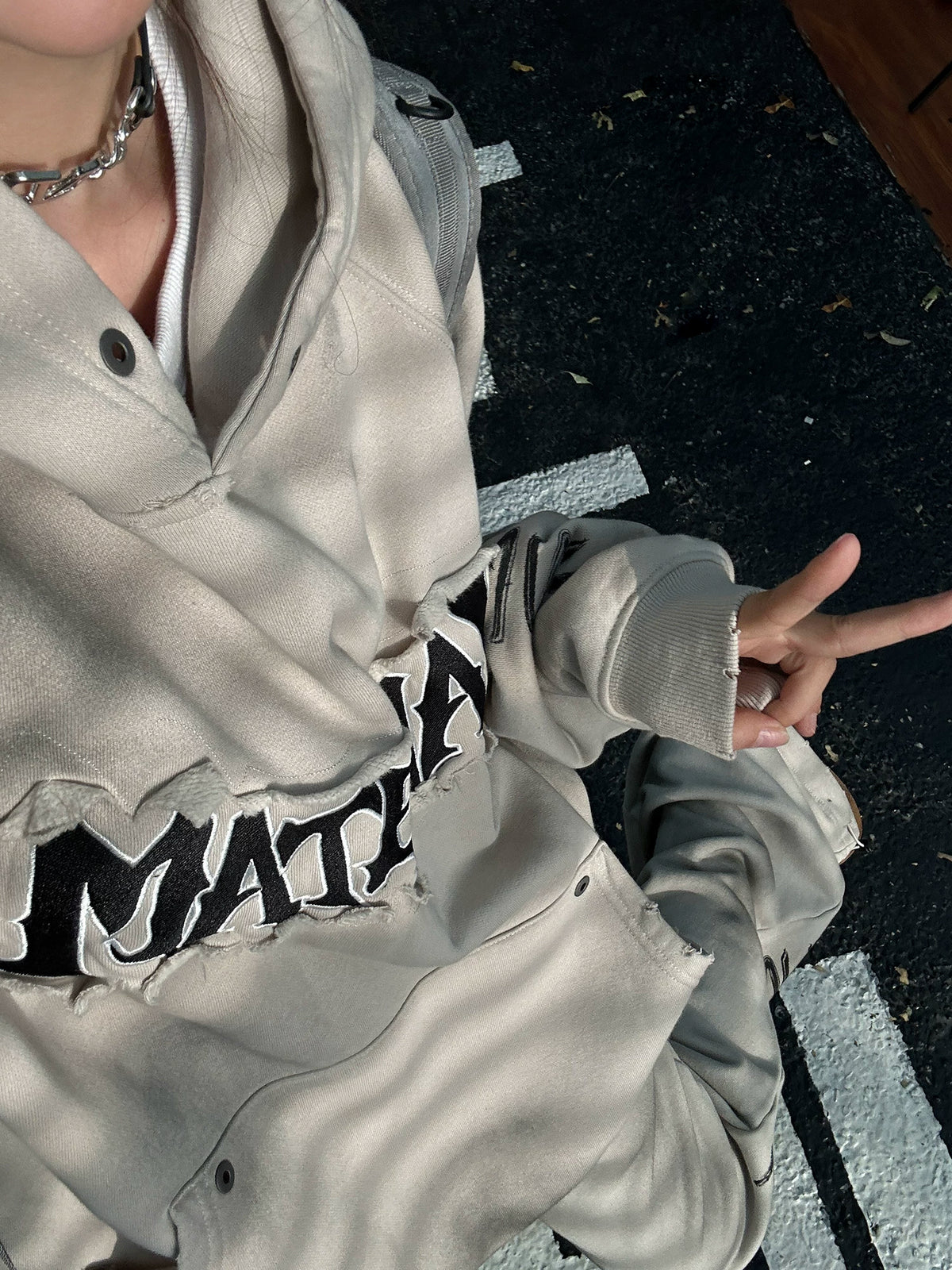 Patchwork Oversize Hoodie
