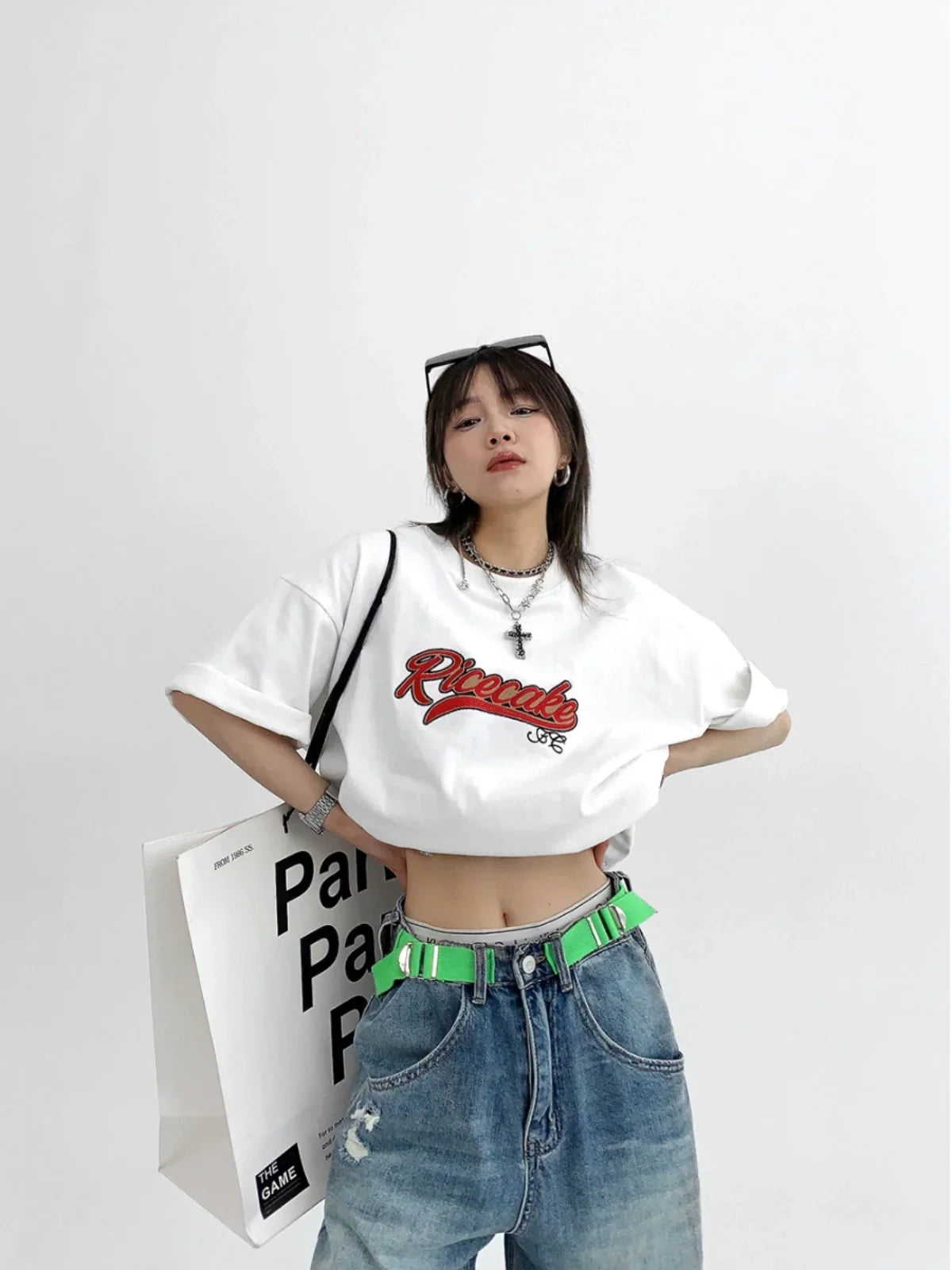 Logo Patch Oversize Short Sleeve T-Shirt