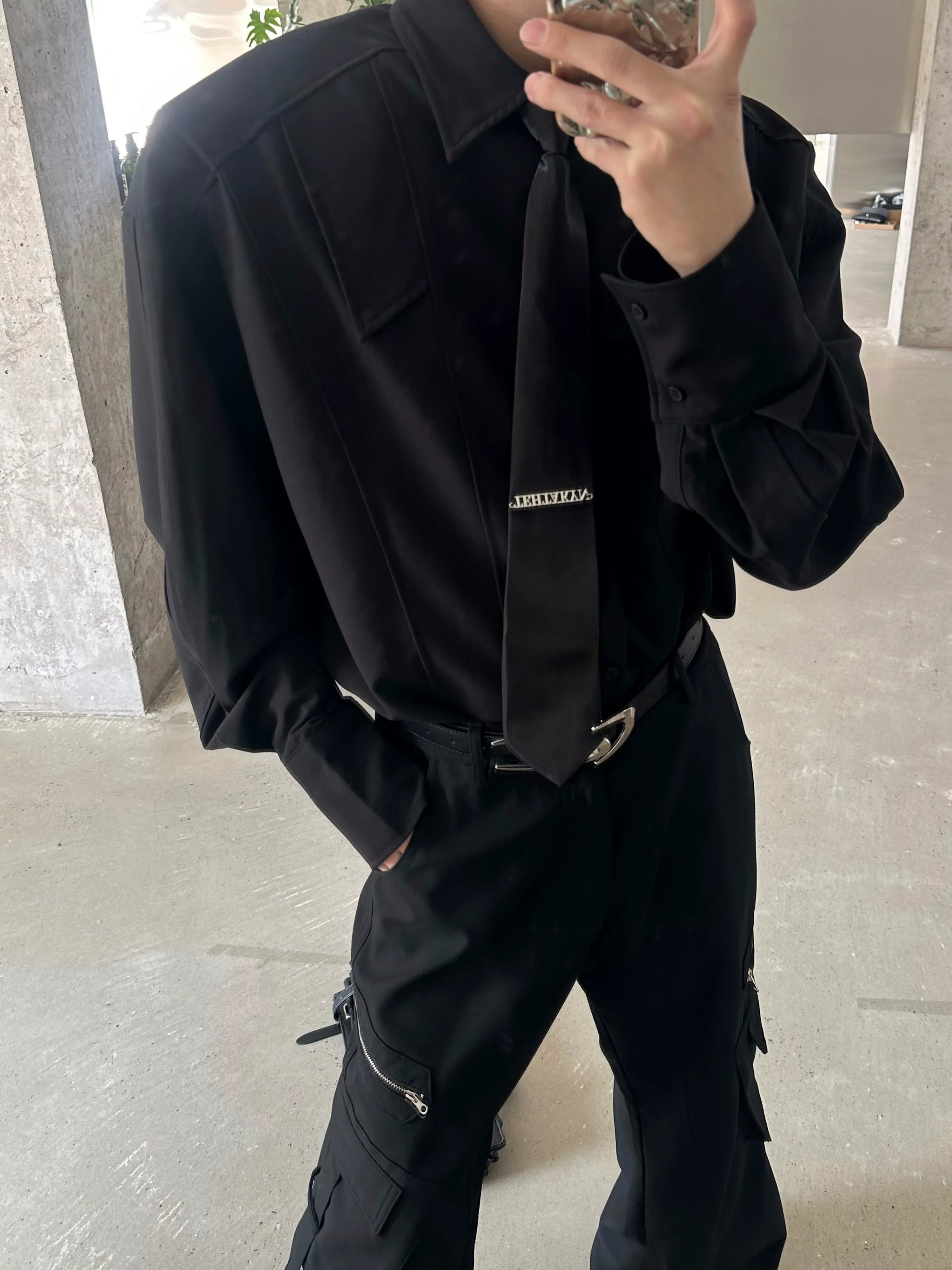 Tie Design Long Sleeve Shirt
