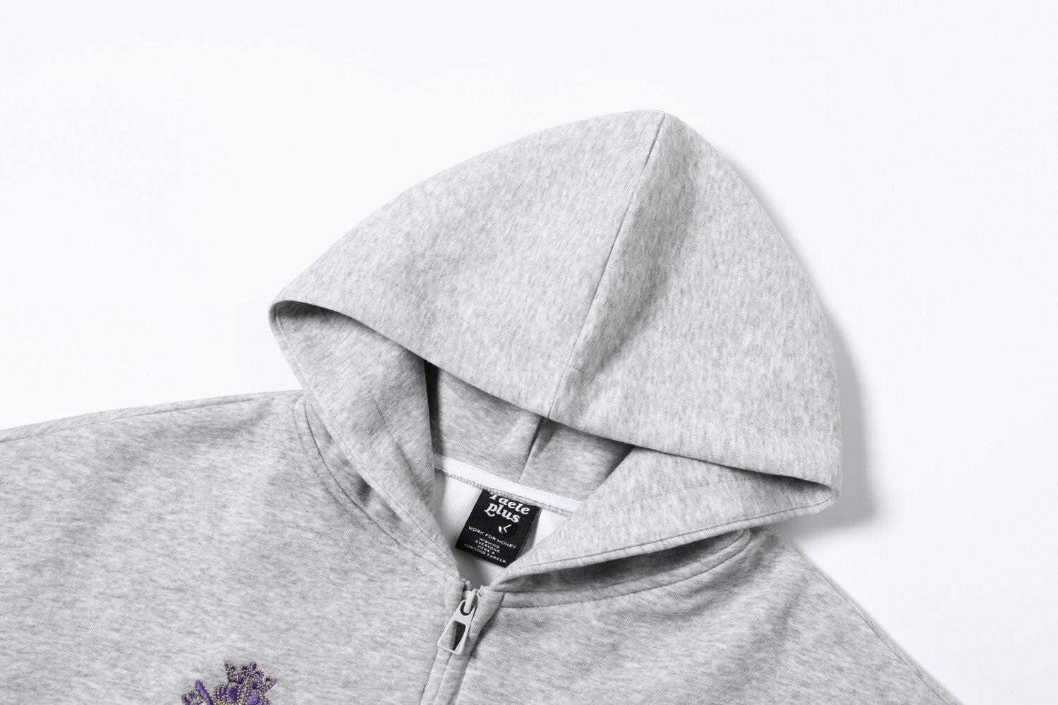 Logo Horse Embroidery Zipper Hoodie