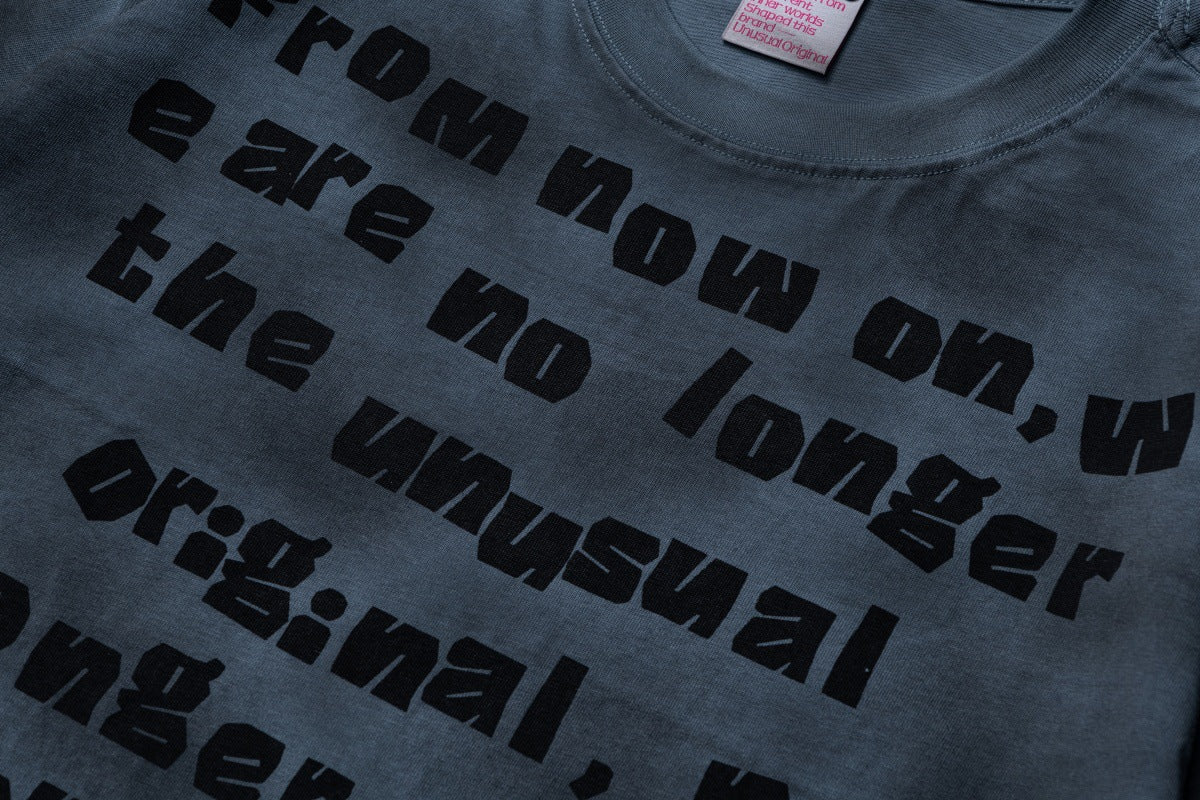 Washed Dirty Letter Print Short Sleeve T-Shirt