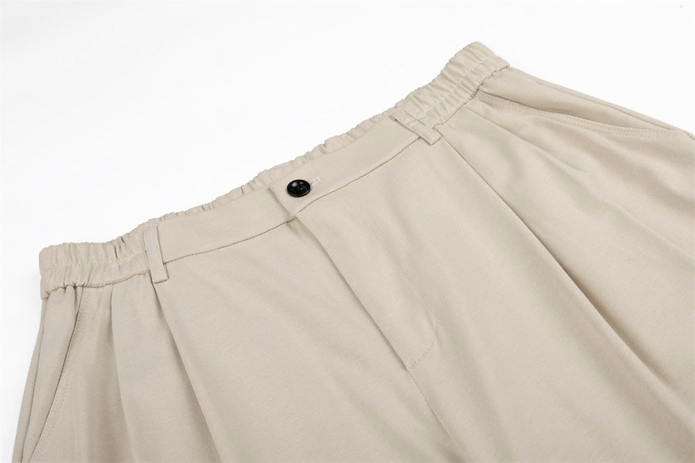 DAXUEN Loose-fitting wide-leg trousers in black and light beige