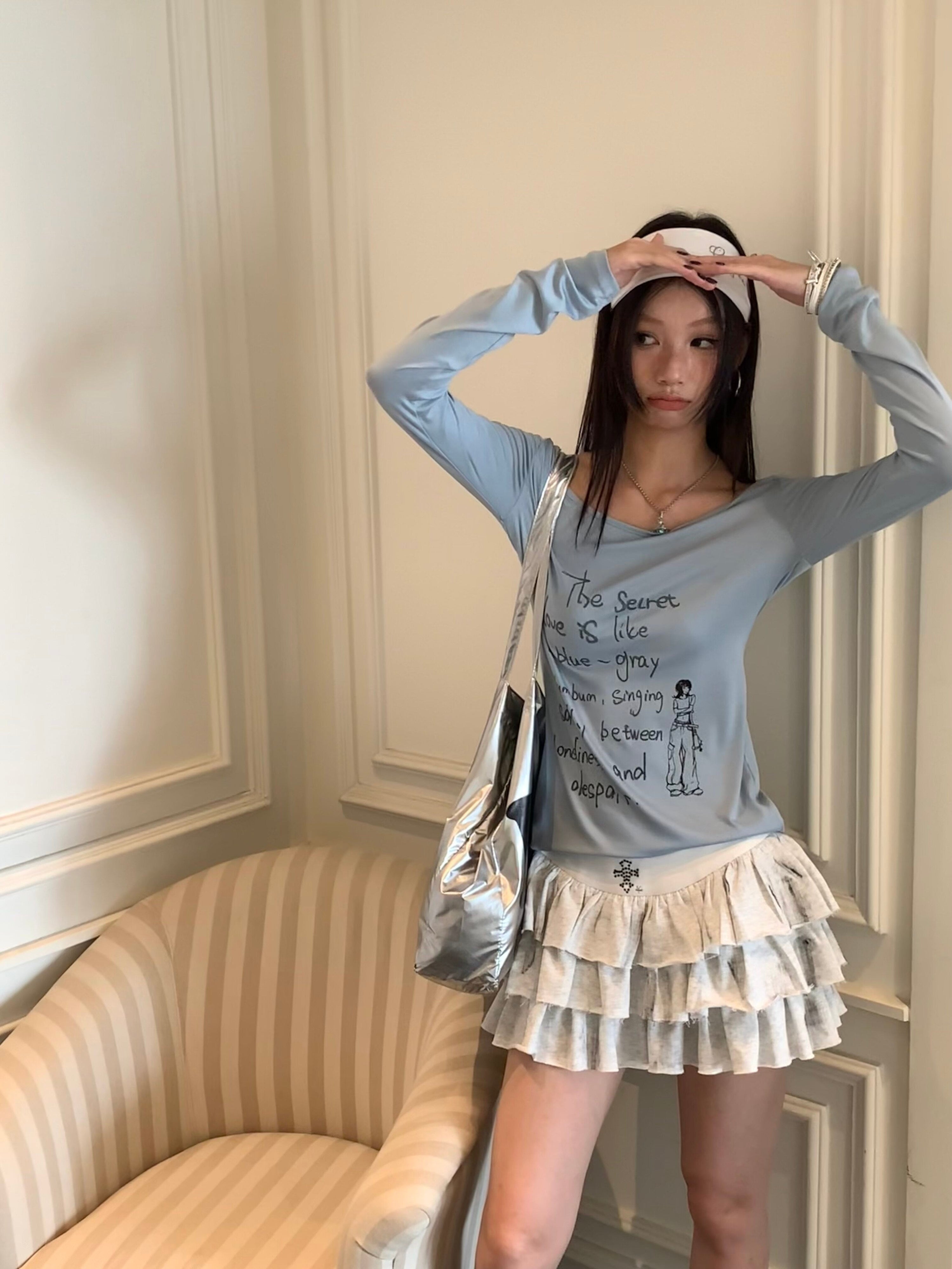 Tiered Ruffle Short Skirt