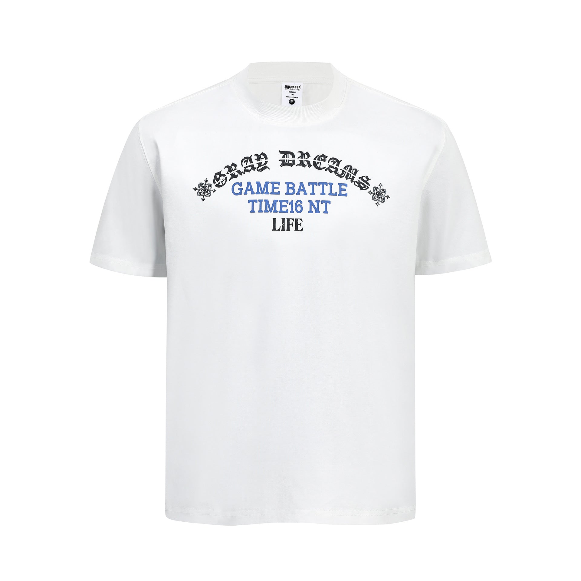 Gothic Letter Print Short Sleeve T-Shirt