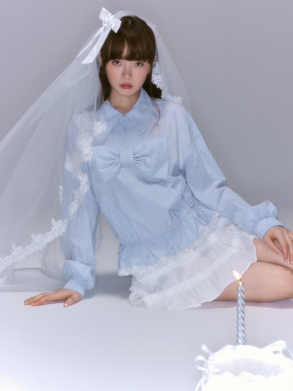 Bow Detail Long Sleeve Shirt